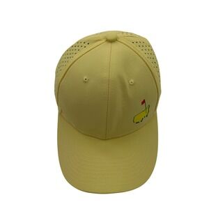 Masters Tournament Logo Golf Hat Yellow Perforated Performance Snapback Cap 1085